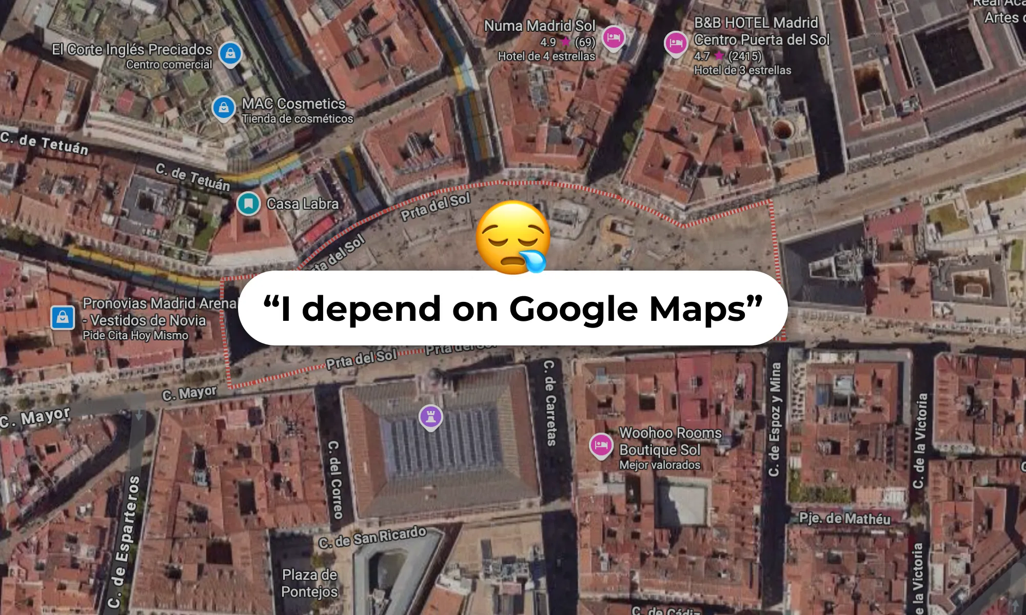 Draw search area on map